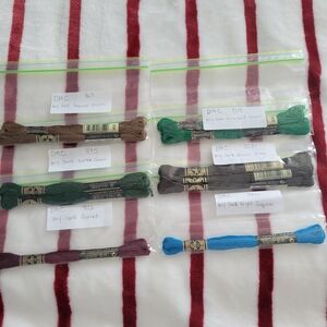 11 skeins DMC very dark embroidery floss